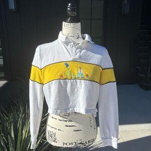 💛 The Simpsons Vintage-Style Cropped Rugby Top – Size M (2018)